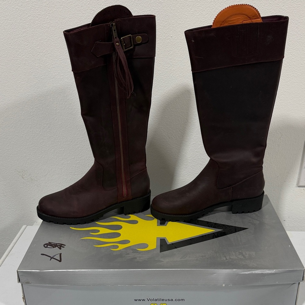 Volatile Women's Dark Brown Over the Knee Boots